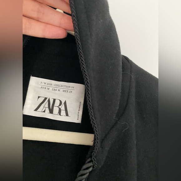 Zara Thick flared sleeve Long HOODED CAPE limited edition Tassel poncho - Picture 11 of 16